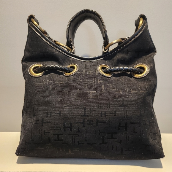 Vintage Tommy Hilfiger Black Shoulder Purse - Picture 2 of 9
